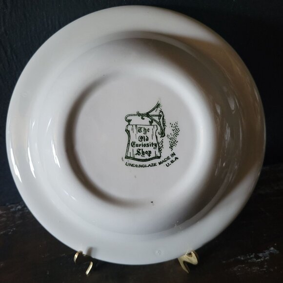 Vintage "The Old Curiosity Shop" Rim Soup Bowl Currier & Ives Royal China USA - Picture 3 of 5